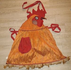 Chicken apron red and orange